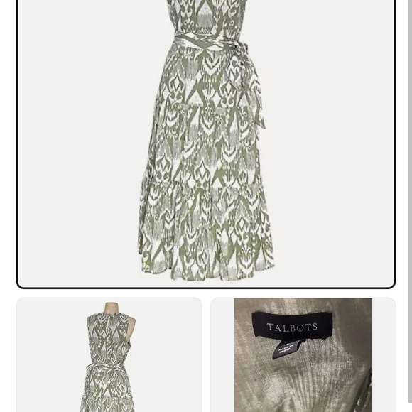 Talbots Dresses & Skirts - Talbots Green Patterned Women's Dress